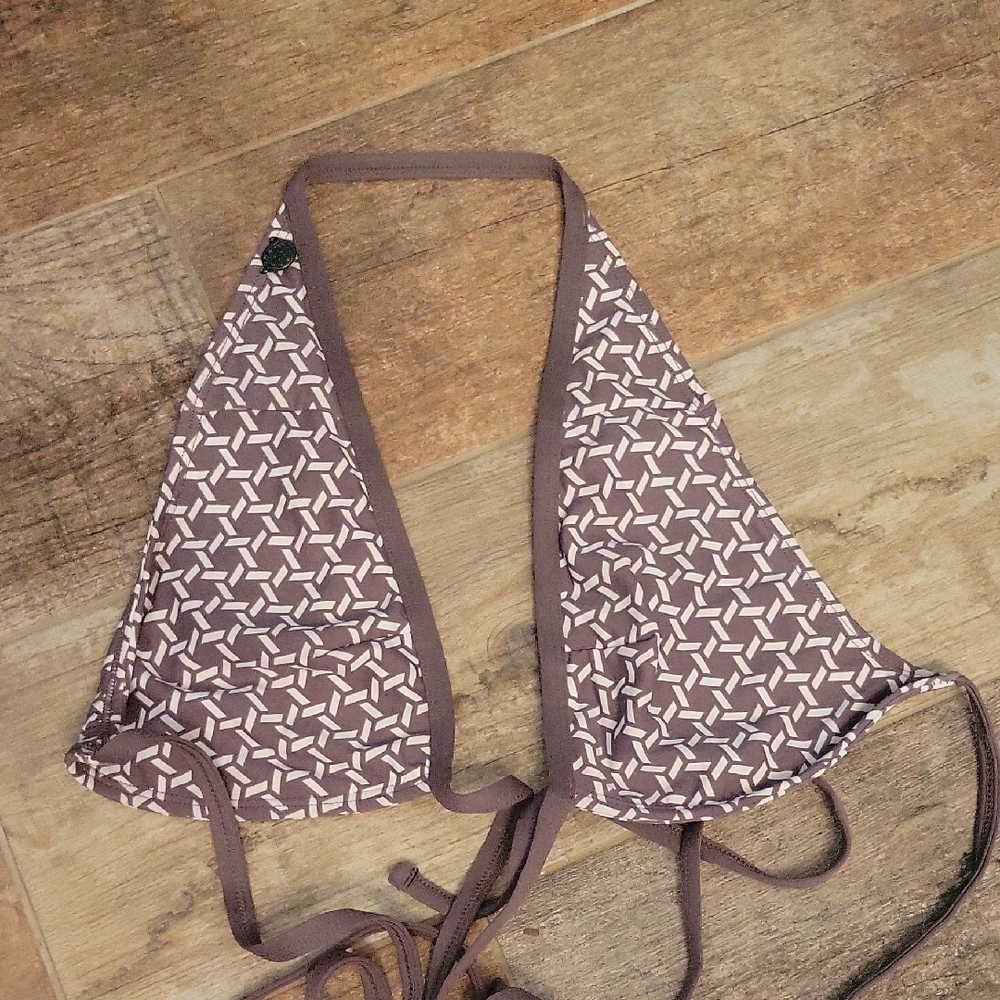 Womens Large Chic Brown Boca Raton Pattern Bikini Set NWT - Picture 8 of 12